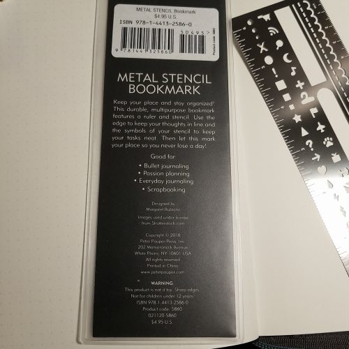 Review: Peter Pauper Metal Stencil Bookmark for Bullet Journals